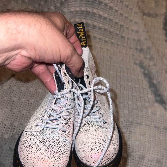 Dr. Martens Air Wair Size 9 Kids Rainbow Sparkle Boots - Picture 7 of 8